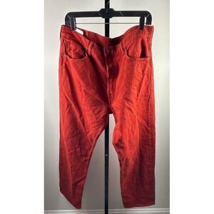 Levi's 501XX Jeans Mens 38x34 Red Straight Leg Button Fly Denim 00501-1581